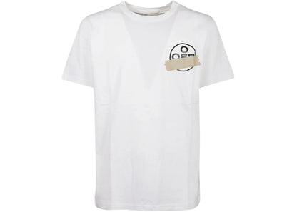 off-white slim fit tape arrows t-shirt white/beige
