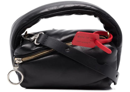 off-white pump pouch 19 tote bag black