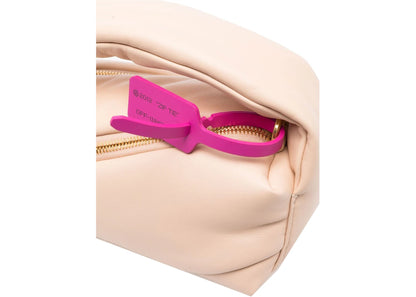 off-white pump pouch 19 tote bag sand beige