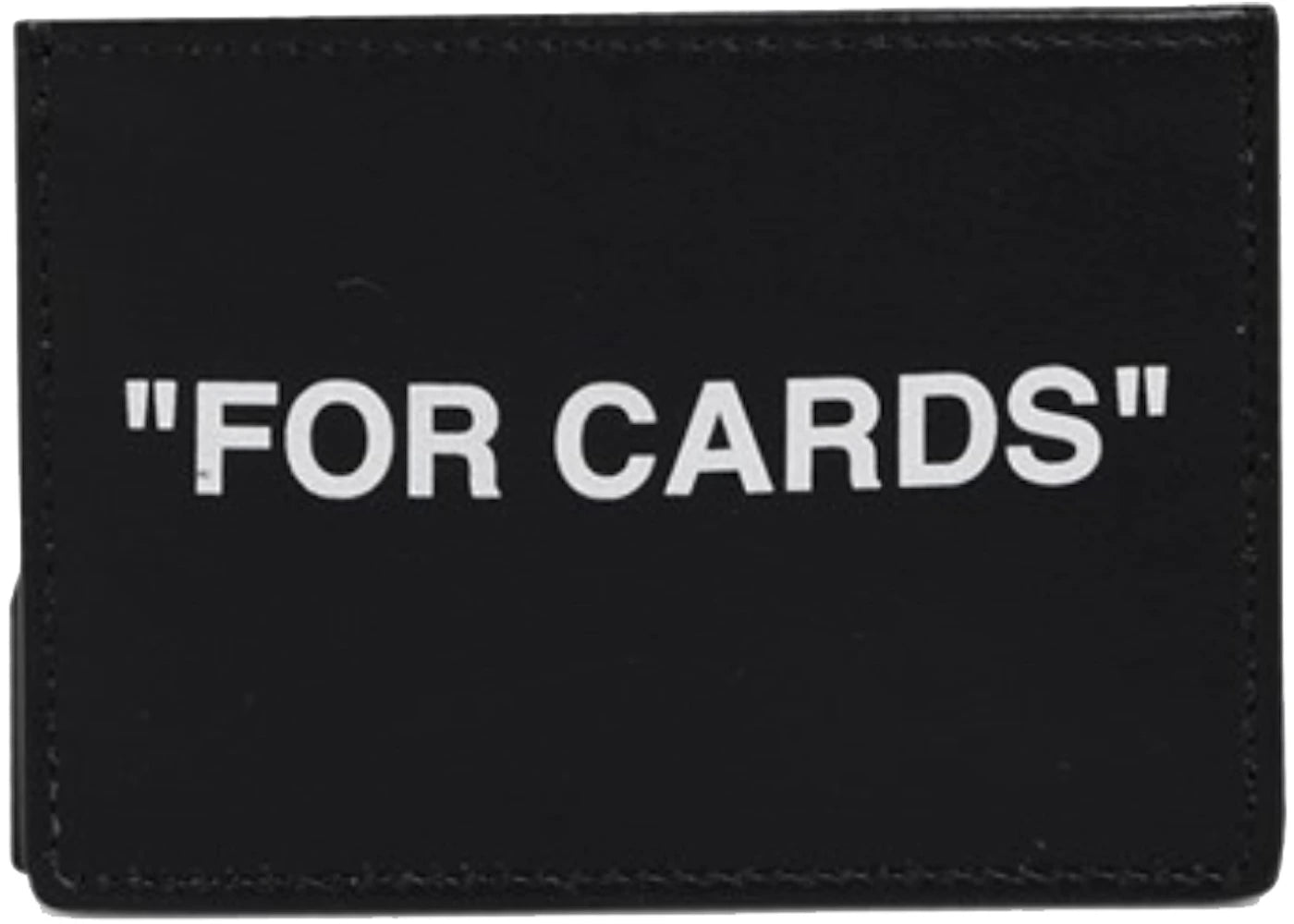 off-white quote "for cards" card holder (2 slot) black 