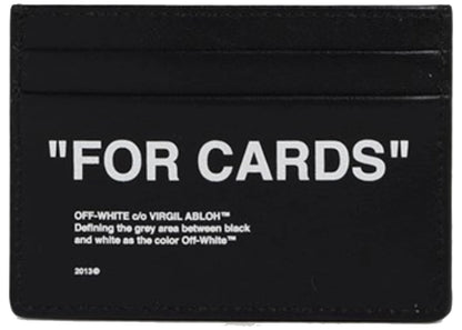 off-white quote "for cards" card holder (2 slot) black