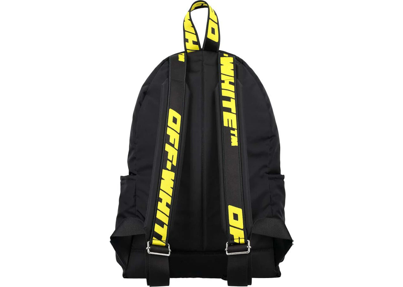 off-white quote nylon backpack black/white 