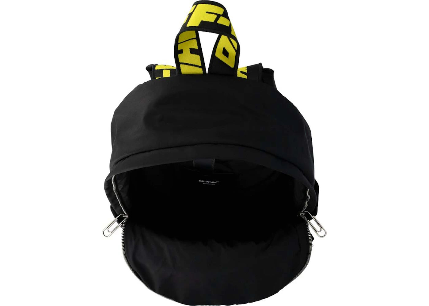 off-white quote nylon backpack black/white 