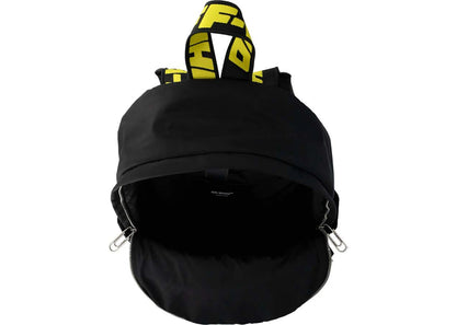 off-white quote nylon backpack black/white 