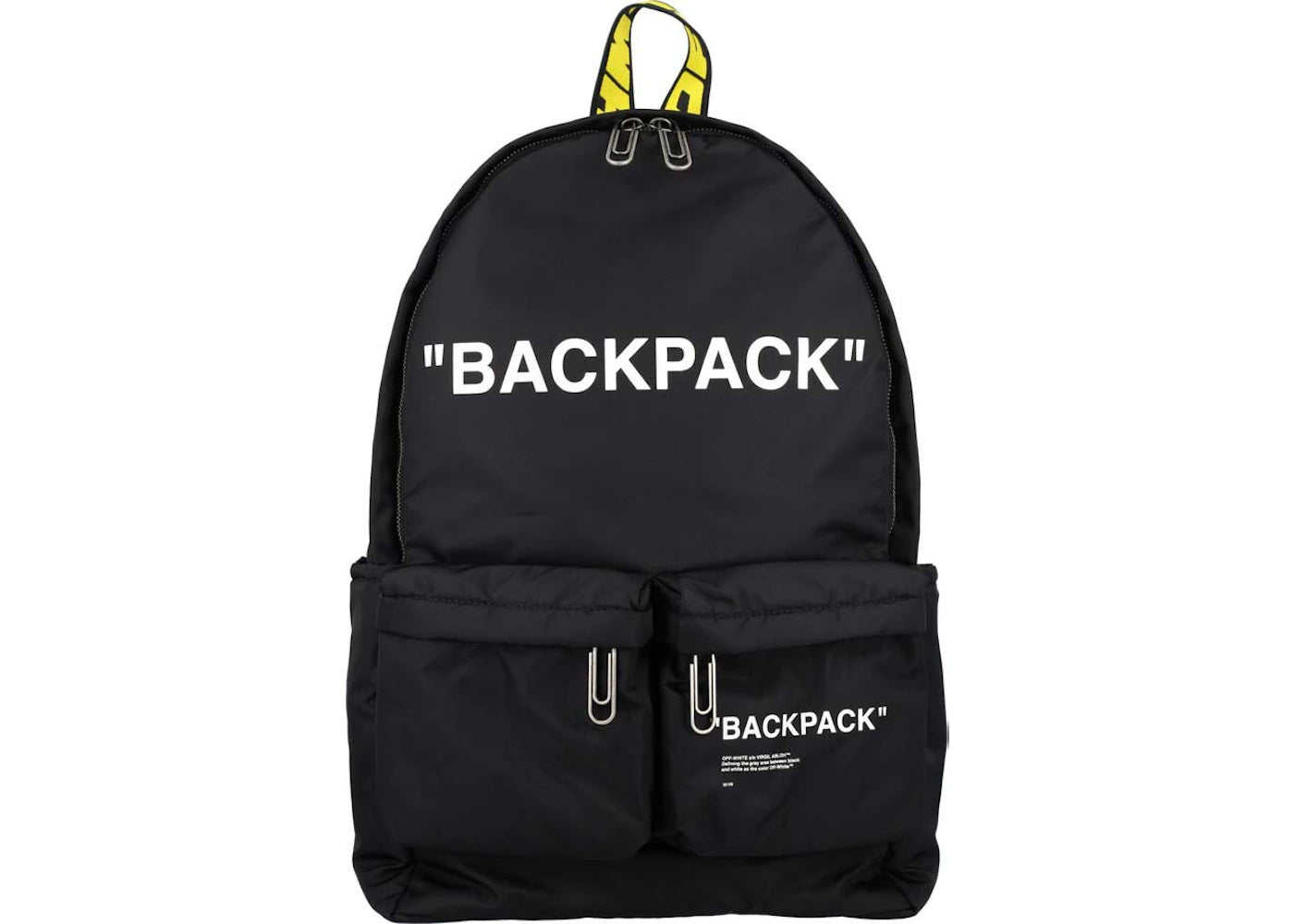 Off-White Quote Nylon Backpack Black/White