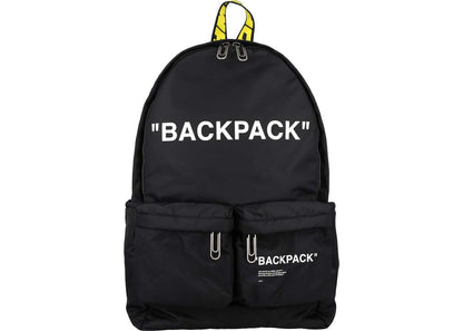 Off-White Quote Nylon Backpack Black/White