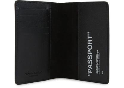 Off-White Quote Passport Wallet Black White