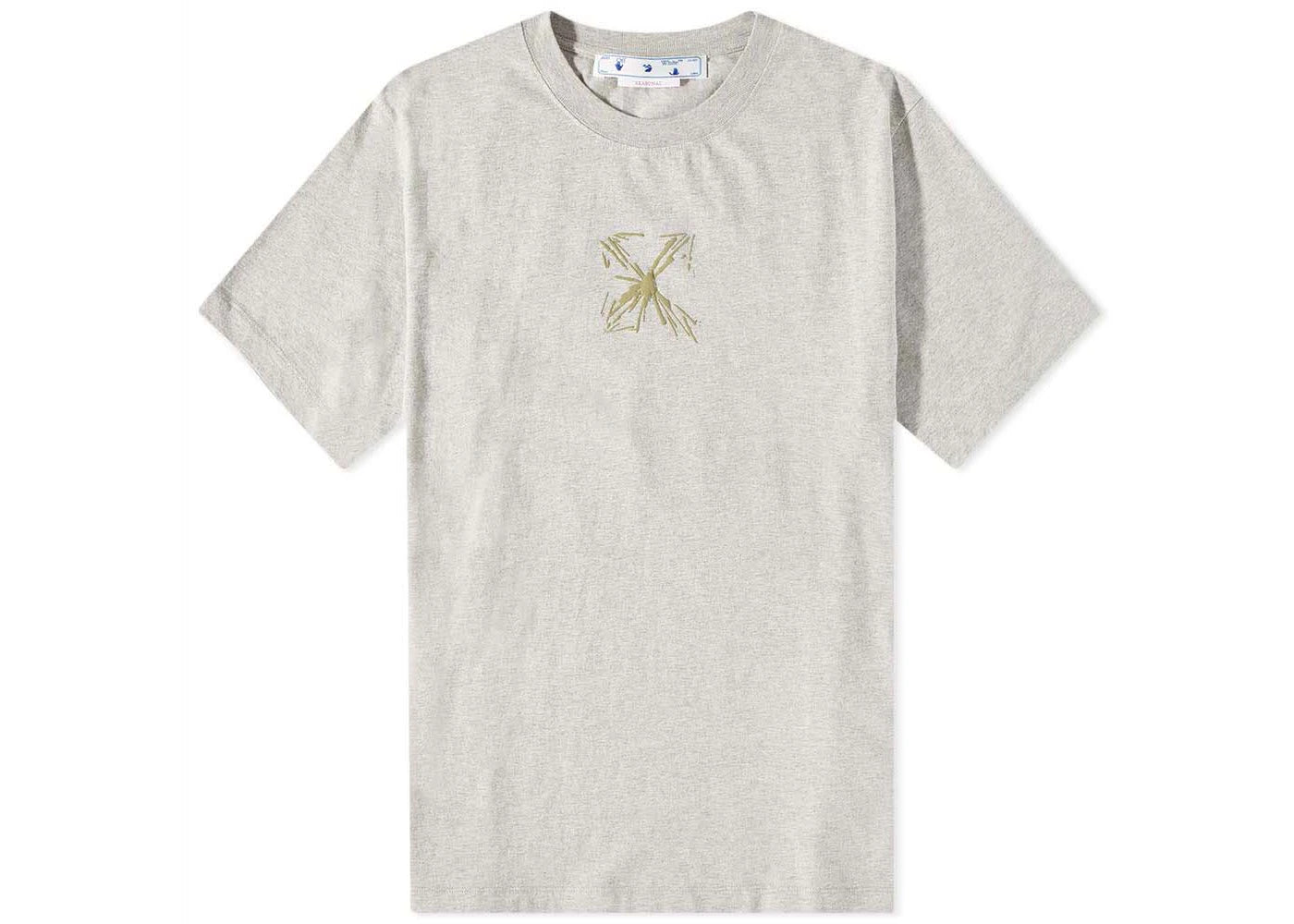 off-white splash arrow slim s/s tee grey