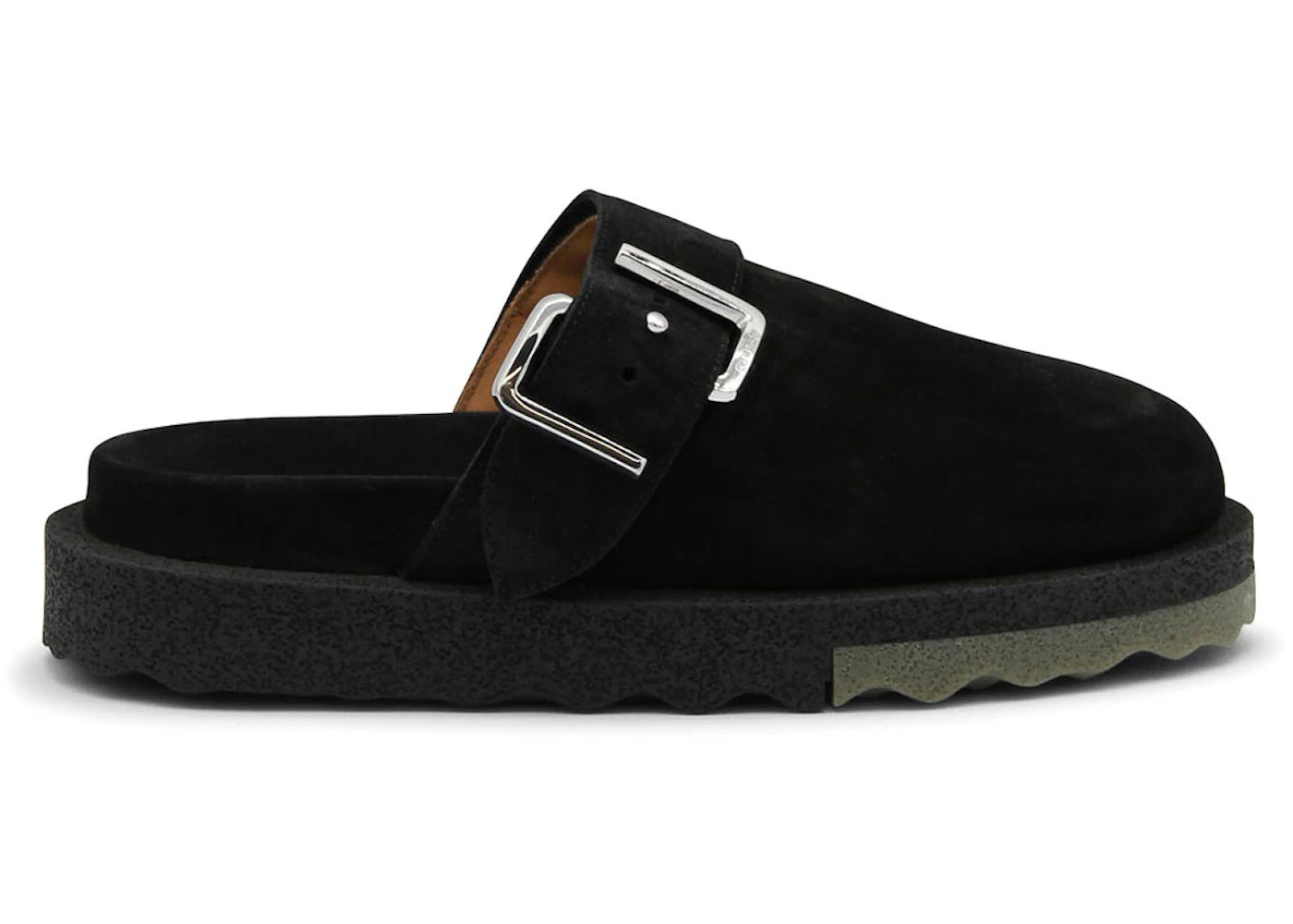 Off-White Spongesole Clogs Black Suede
