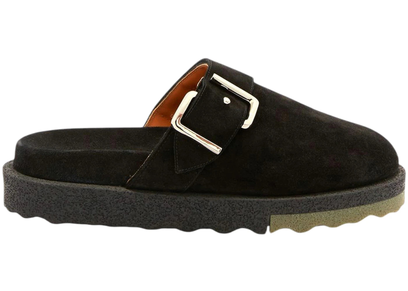 Off-White Suede Spongesole Clogs Black