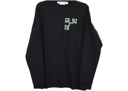 off-white tape arrows pkt skate l/s t-shirt black