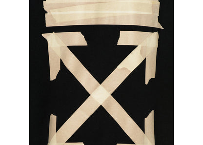 off-white tape diag arrows hoodie black/beige