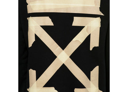 off-white tape diag arrows sweatshirt black/beige