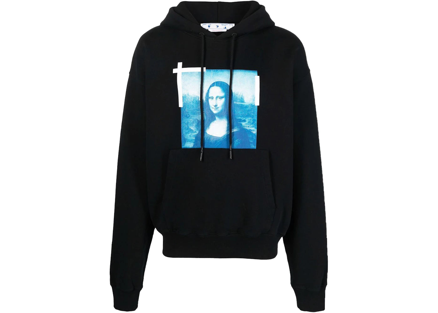 off-white taped mona lisa over hoodie black/blue/white