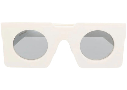 off-white the pantheon square frame sunglasses bone white