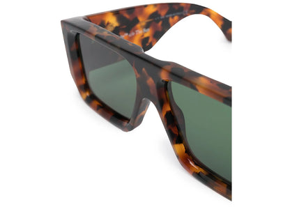 off-white tropez rectangular frame sunglasses havana brown green white (omri013s21pla0016055) No Find