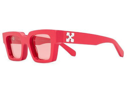 Off-White Virgil Square Frame Arrows Plaque Sunglasses Red White Red Tint (Omri002S209040202000)