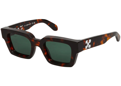 Off-White Virgil Square Frame Sunglasses Brown Turtleshell Havana Green