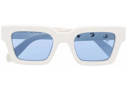 off-white virgil square frame sunglasses white blue (omri012r21pla0010100) No Find