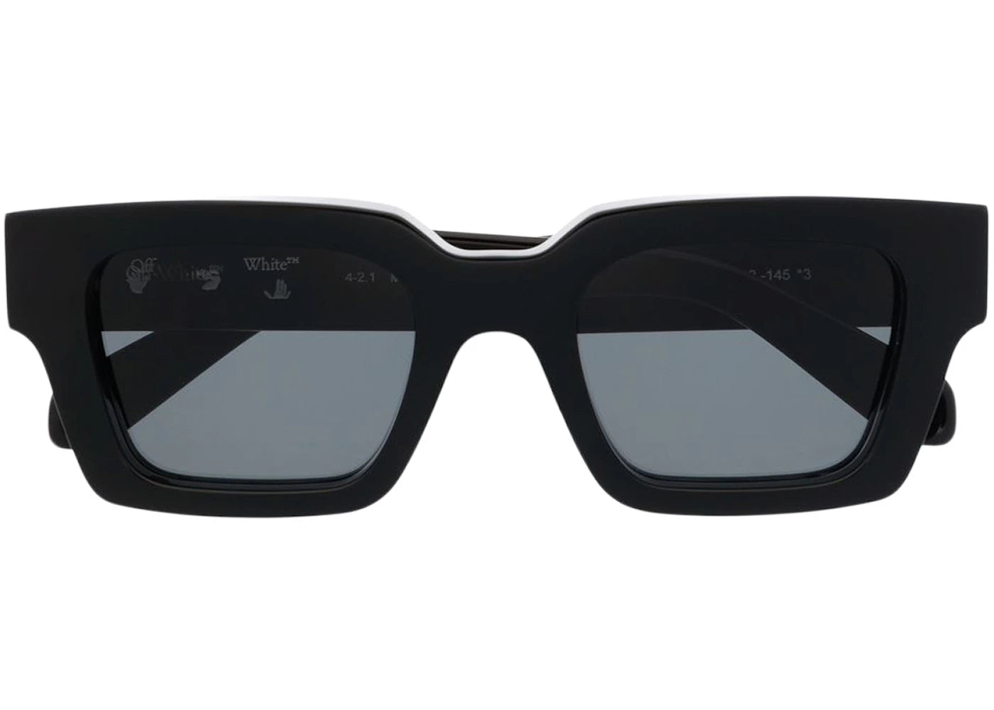 off-white virgil square frame (w) sunglasses black/black tint