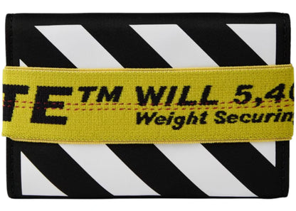off-white wallet binder mini french black/white