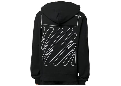 off-white wave outl diagonal slim hoodie black/white