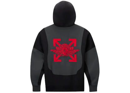 off-white x jordan hoodie hoodie (asia sizing) black
