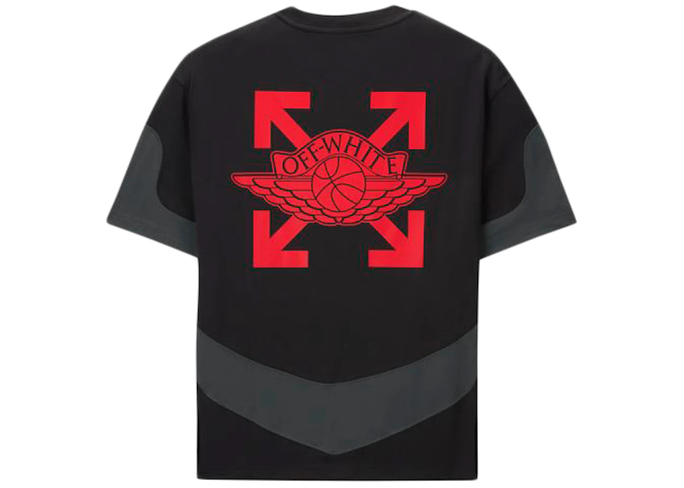 off-white x jordan tee black
