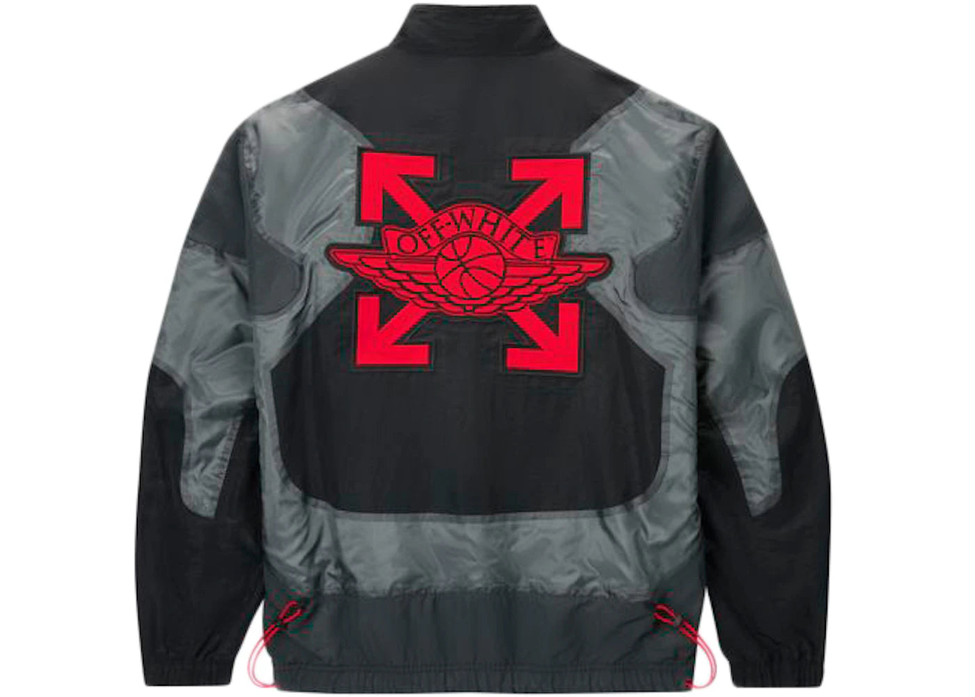 off-white x jordan woven jacket black