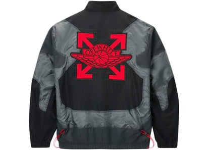 off-white x jordan woven jacket black
