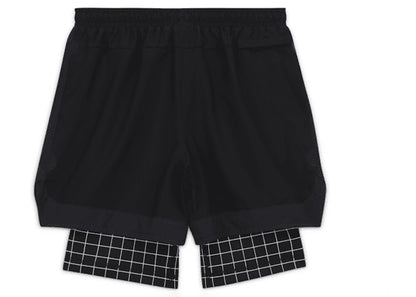 off-white x nike shorts black grid
