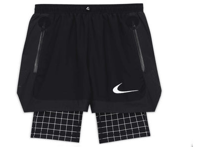 off-white x nike shorts black grid