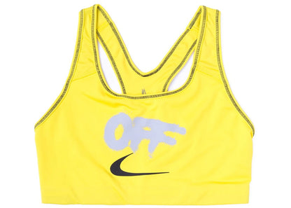 off-white x nike women's sports bra opti yellow