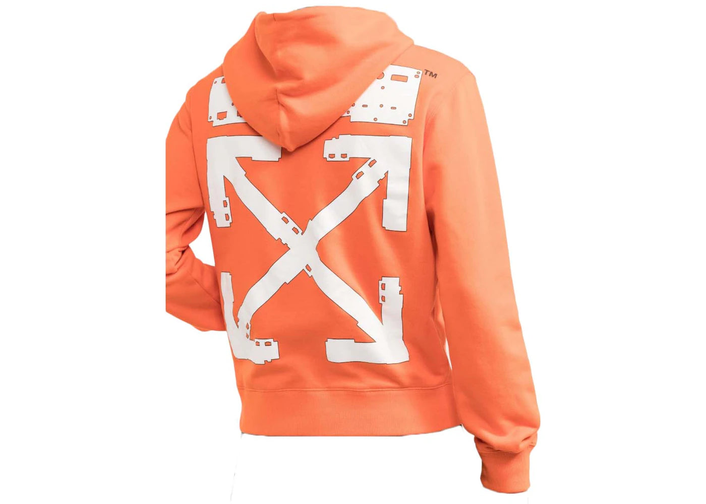 off-white x teenage engineering logo patch cotton hoodie orange