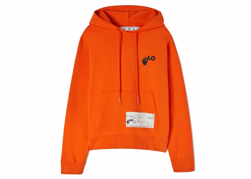 Off-White X Teenage Engineering Logo Patch Hoodie Orange/White