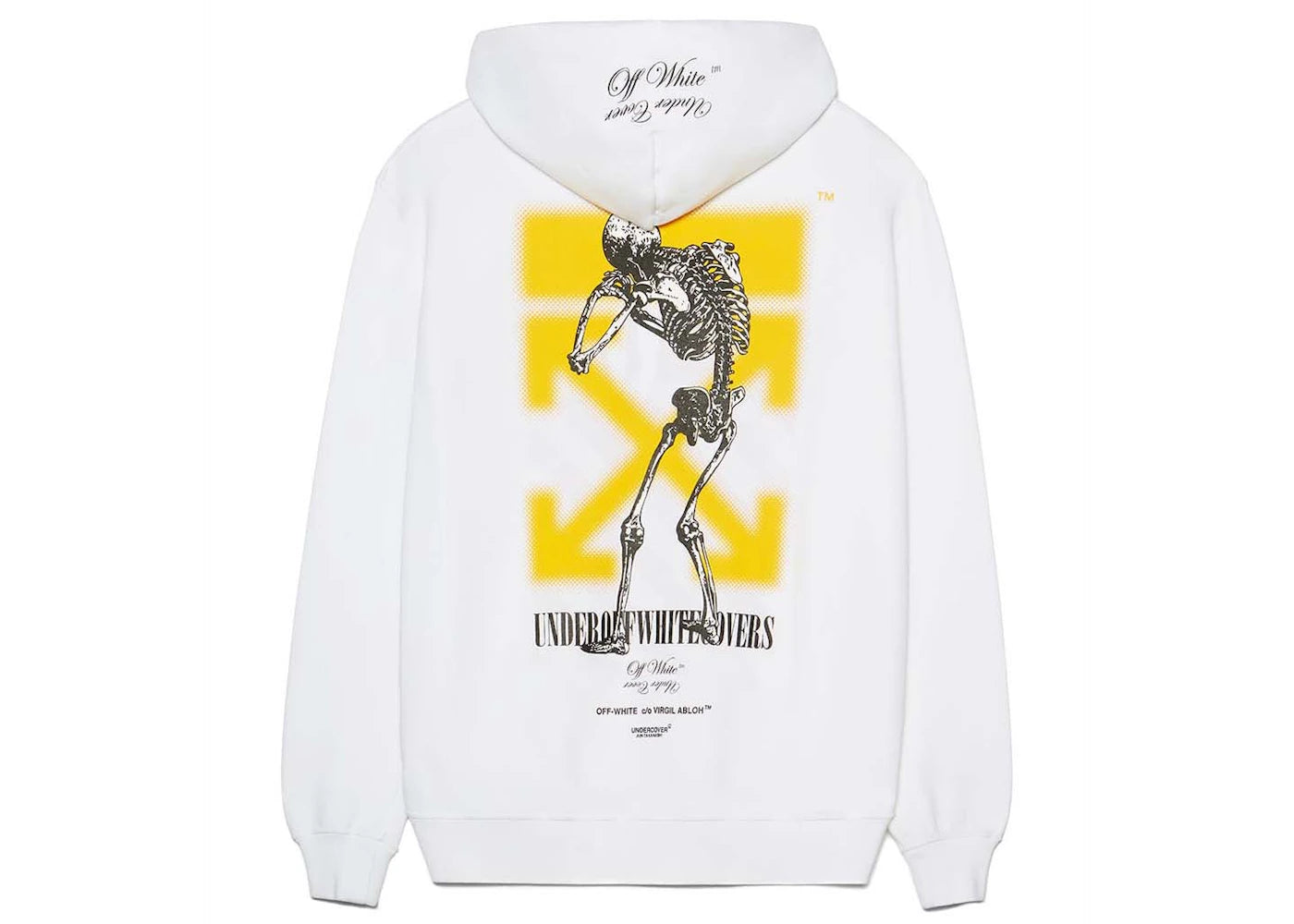 off-white x undercover crossover double sided logo jacket white