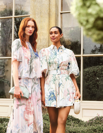 Ted Baker Olliiv Soft Blooms Puff Sleeve Mini Shirt Dress Women's