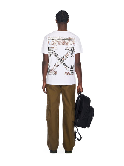 Off-White Newspaper Arrow Slim Logo Tee Black