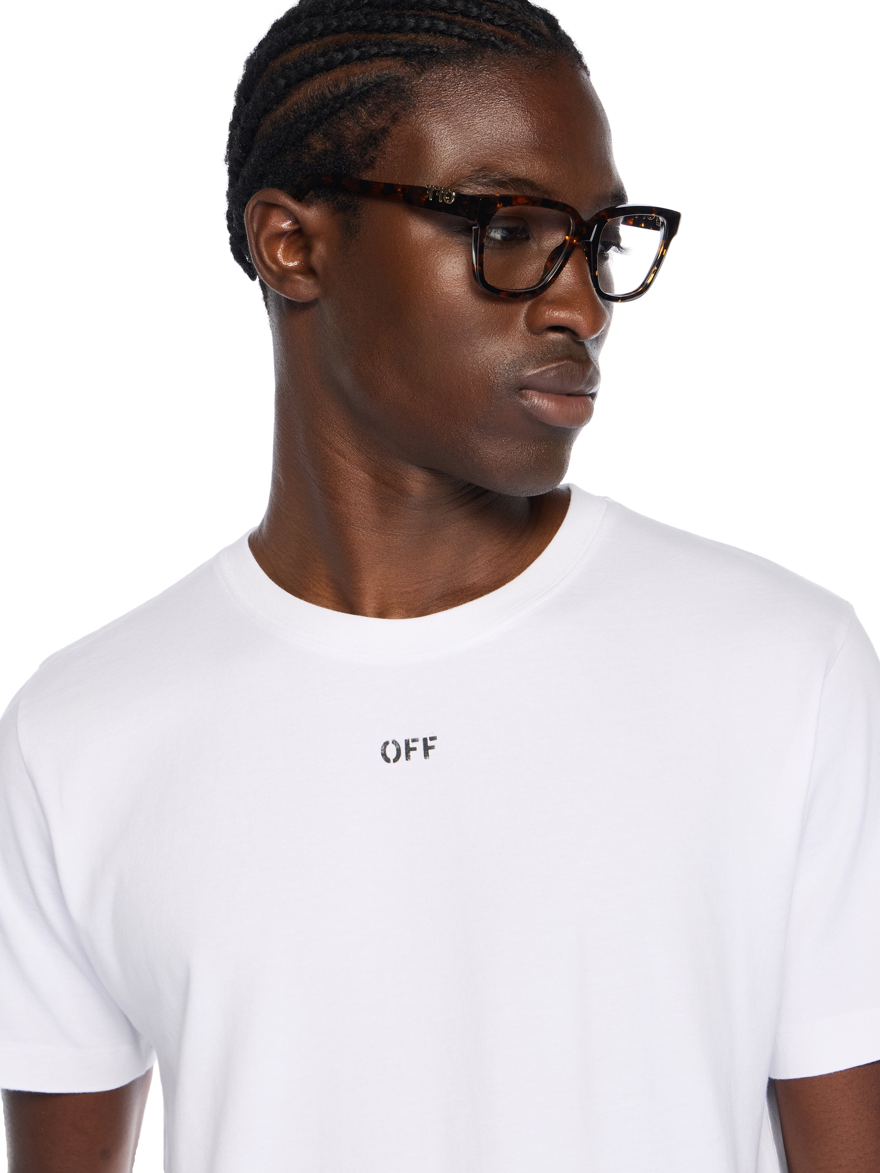 Off-White Newspaper Arrow Slim Logo Tee Black