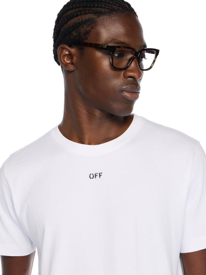 Off-White Newspaper Arrow Slim Logo Tee Black