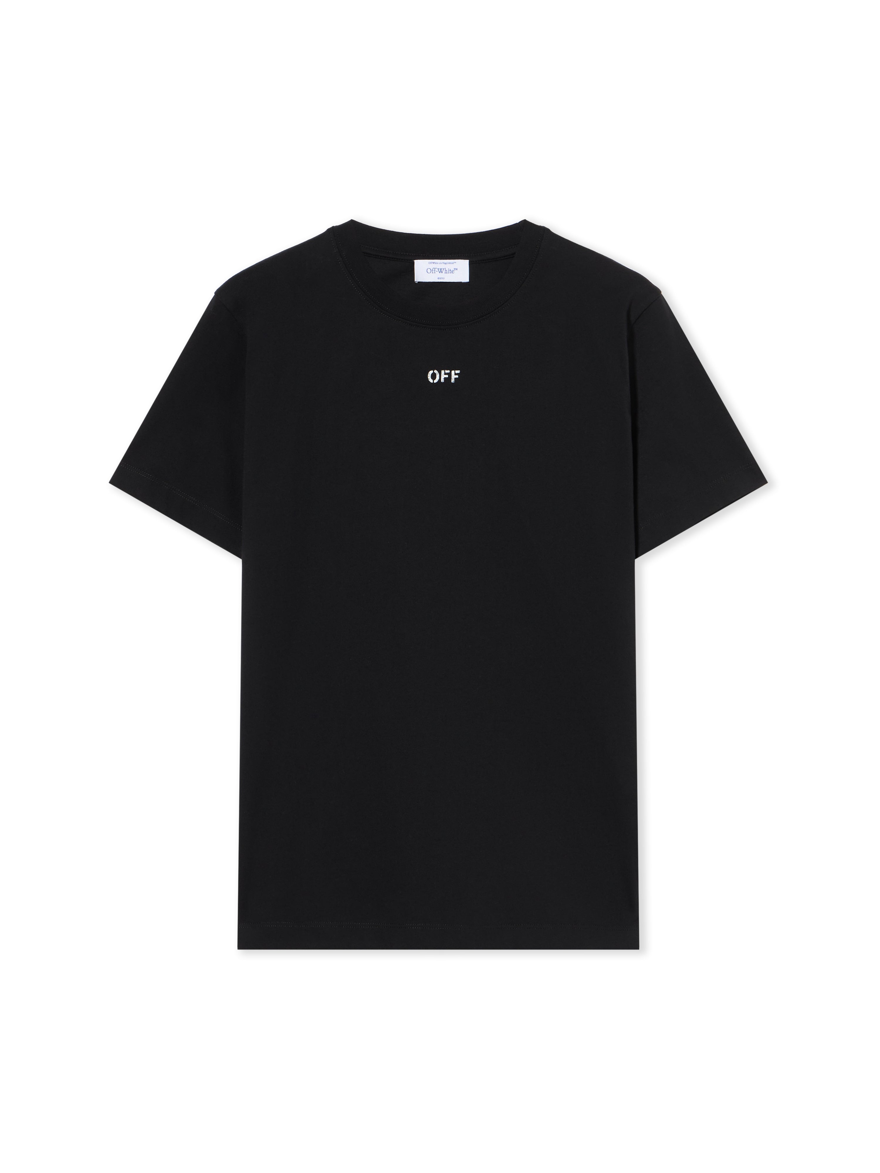 Off-White Newspaper Arrow Slim Logo Tee Black