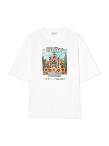 Off-White Train Off Skate Logo Tee Sapphire