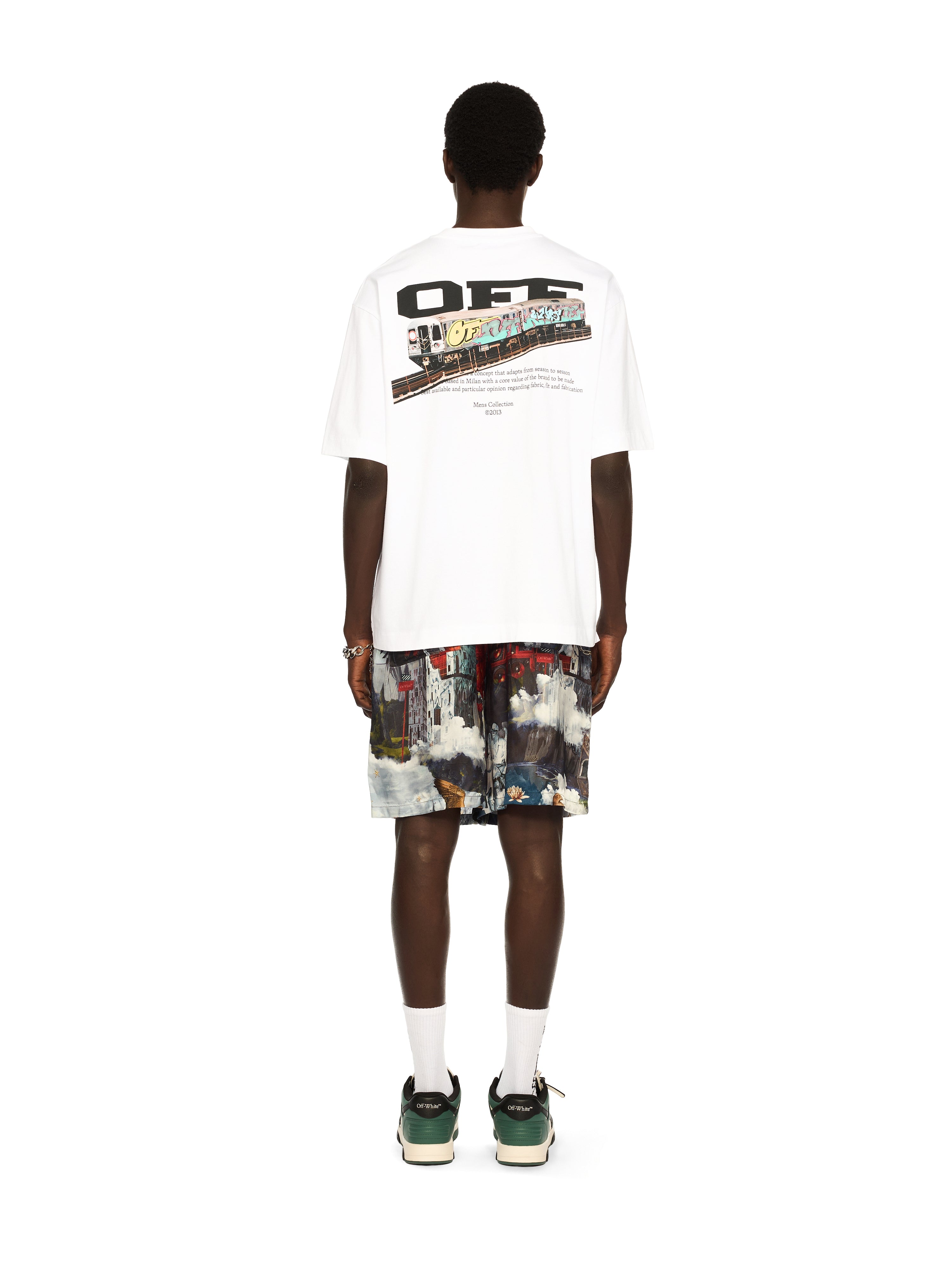Off-White Train Off Skate Logo Tee Sapphire