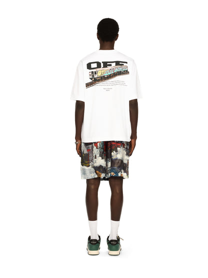 Off-White Train Off Skate Logo Tee Sapphire