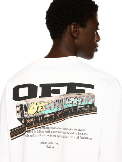 Off-White Train Off Skate Logo Tee Sapphire