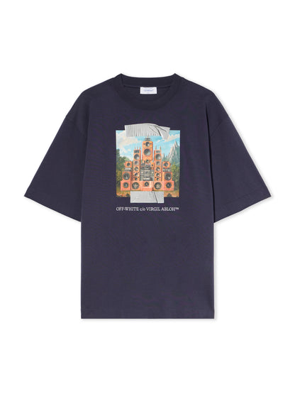 Off-White Train Off Skate Logo Tee Sapphire