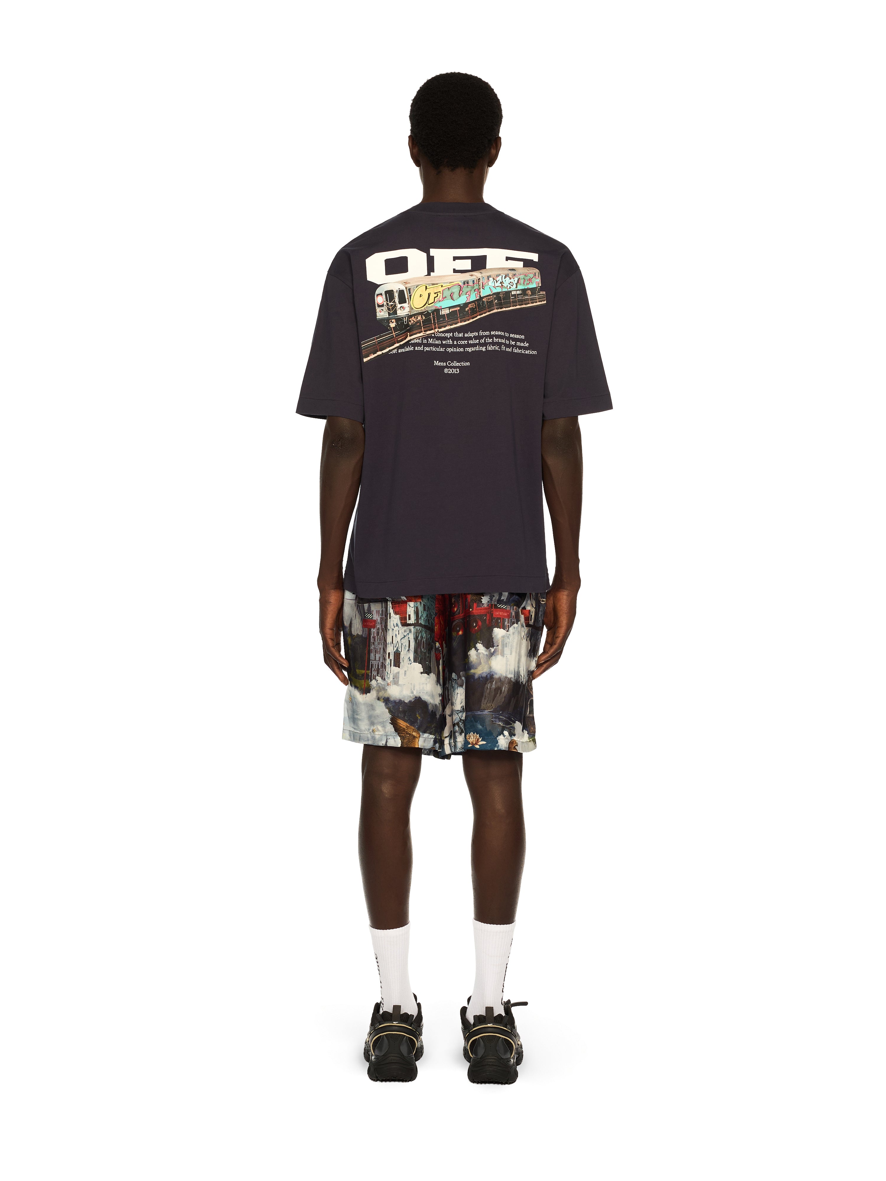 Off-White Train Off Skate Logo Tee Sapphire
