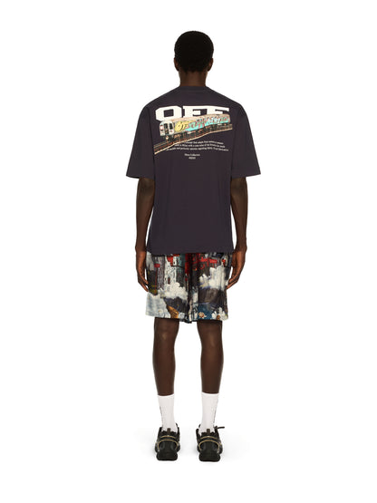 Off-White Train Off Skate Logo Tee Sapphire