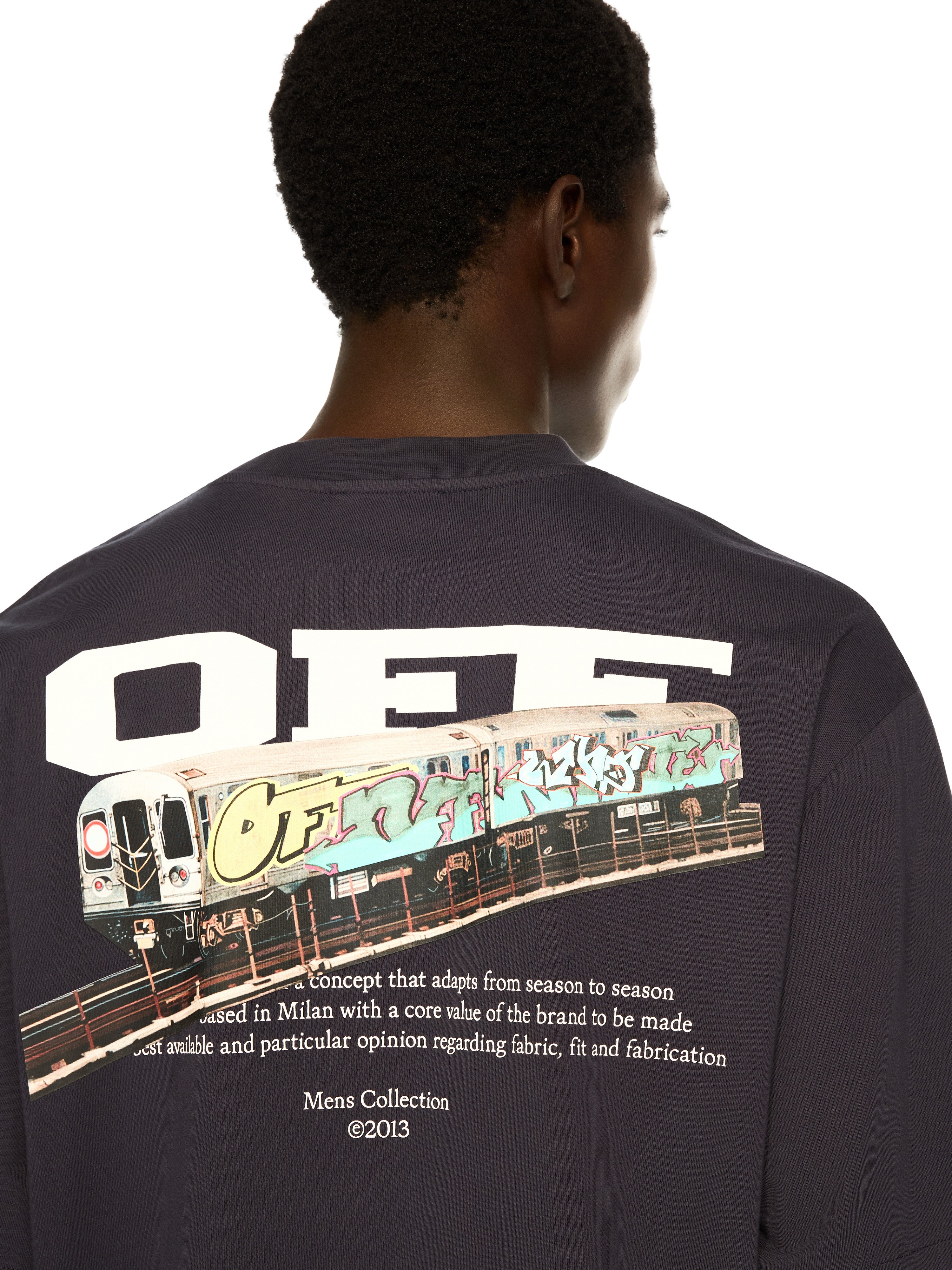 Off-White Train Off Skate Logo Tee Sapphire