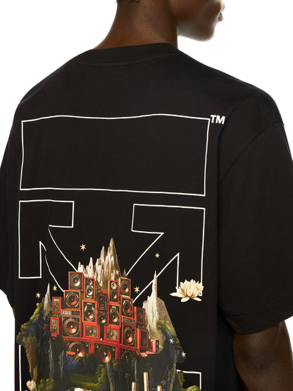 Off-White Landscape Arrow Skate Logo Tee Black